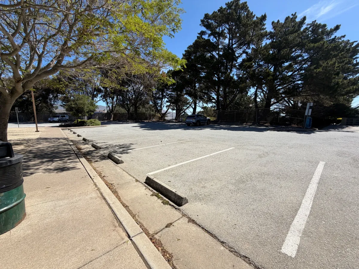 Plenty of available parking in lot