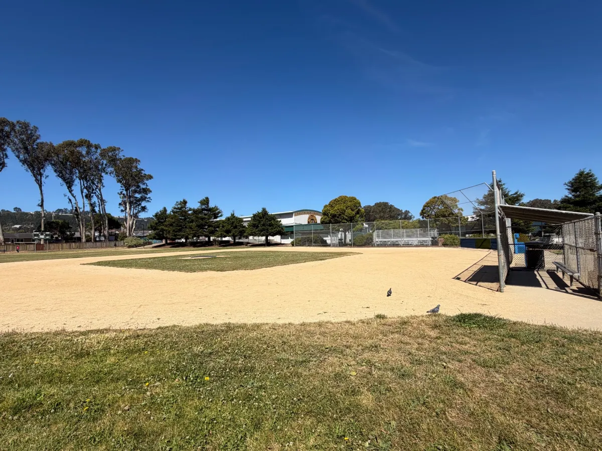Baseball field nearby the playground