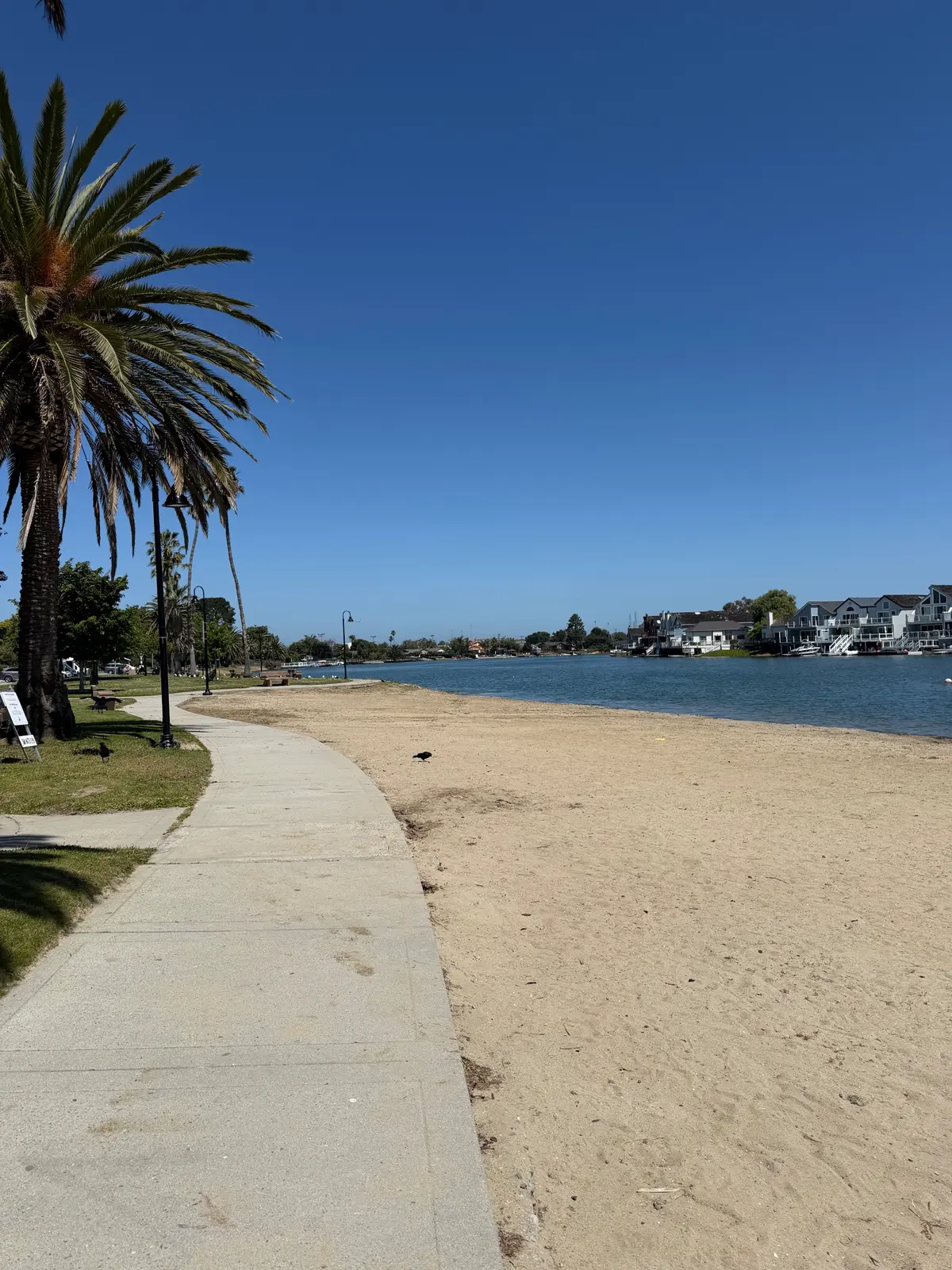 Walking path along the lagoon