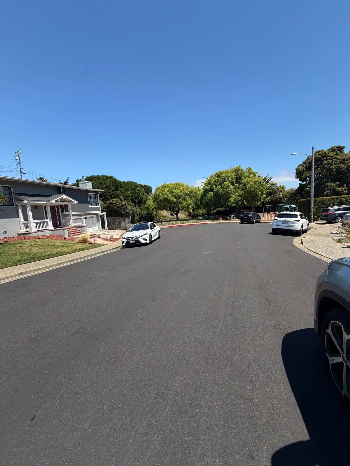 Plenty of parking along cul de sac