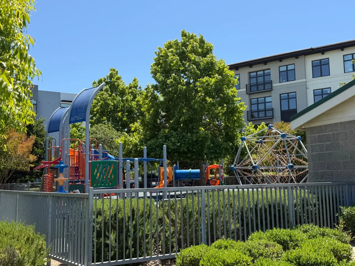 Fenced in play area
