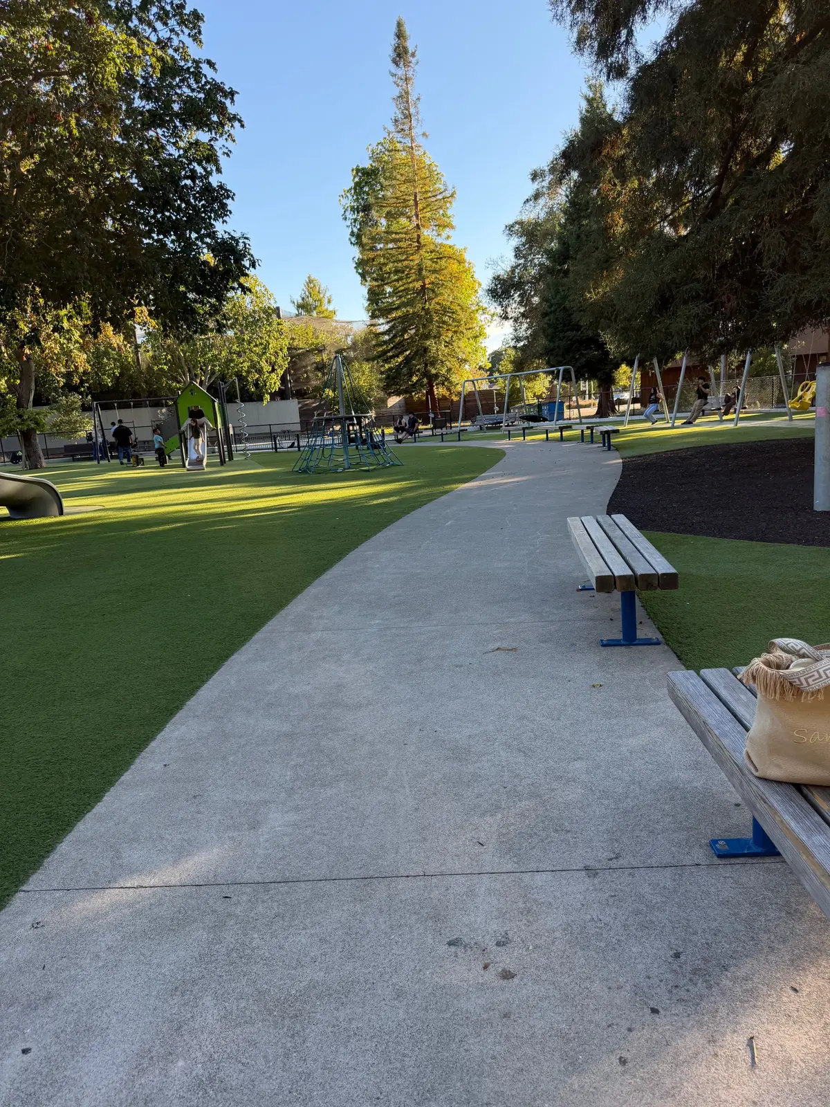 Walkway into playground