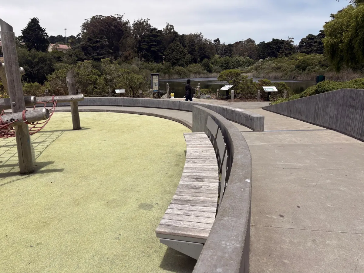 Example bench seats for parents to rest on