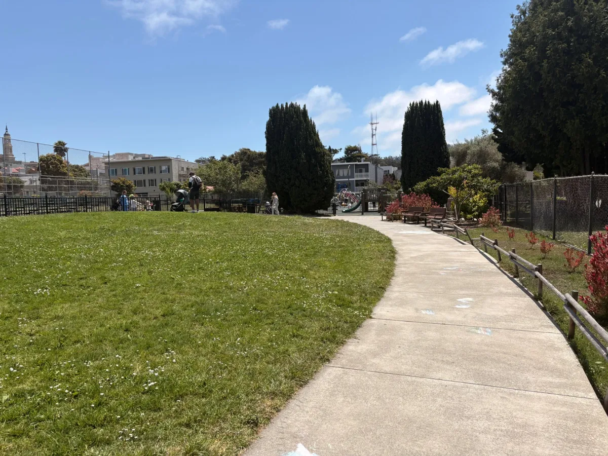 Walkway into the park