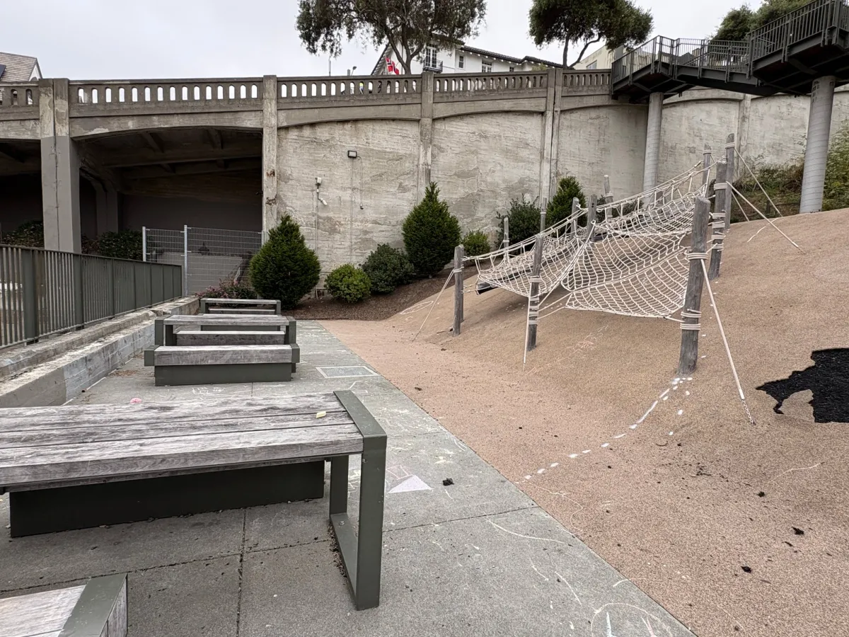 Nets and picnic tables