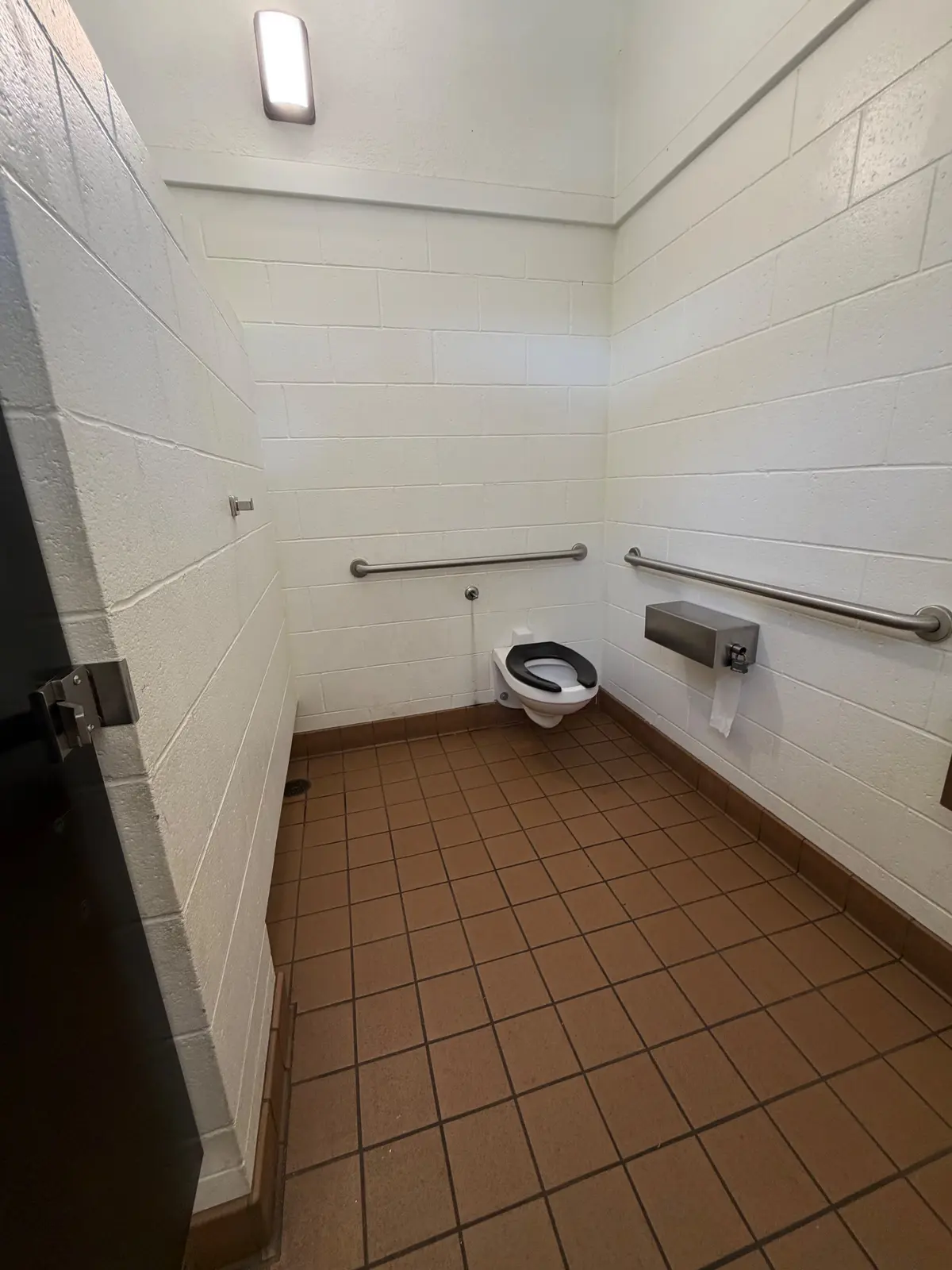 Bathroom interior is clean and well maintained - no changing table