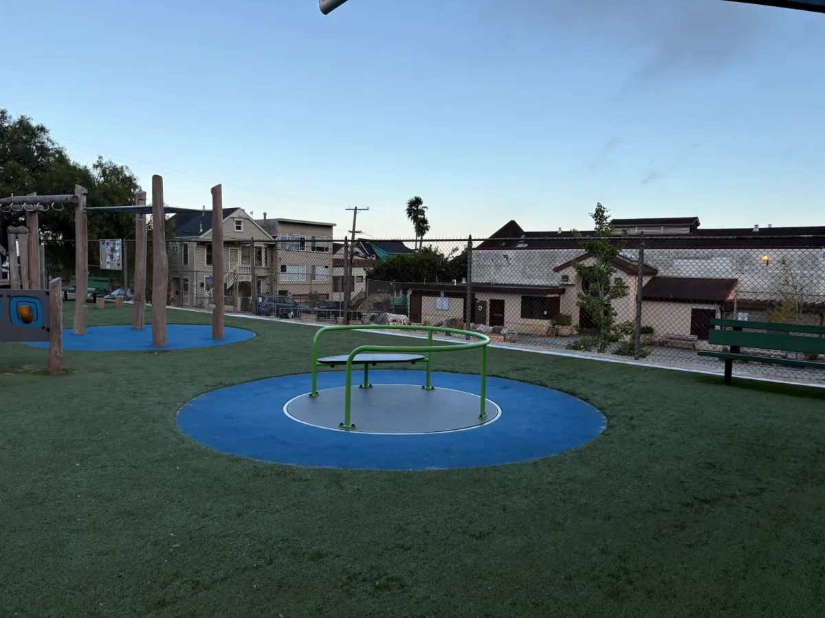 A spinner that's flush to the ground