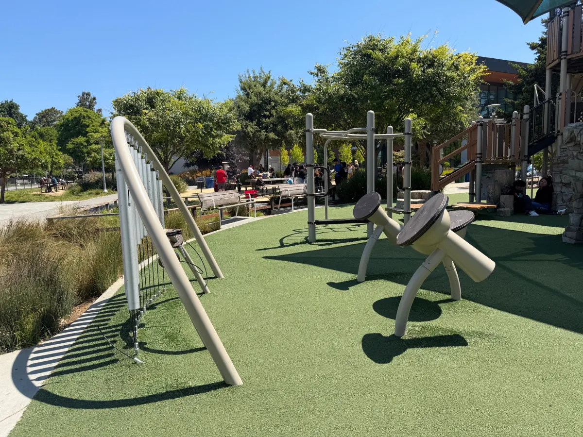 Outdoor xylophone and drums for sensory play
