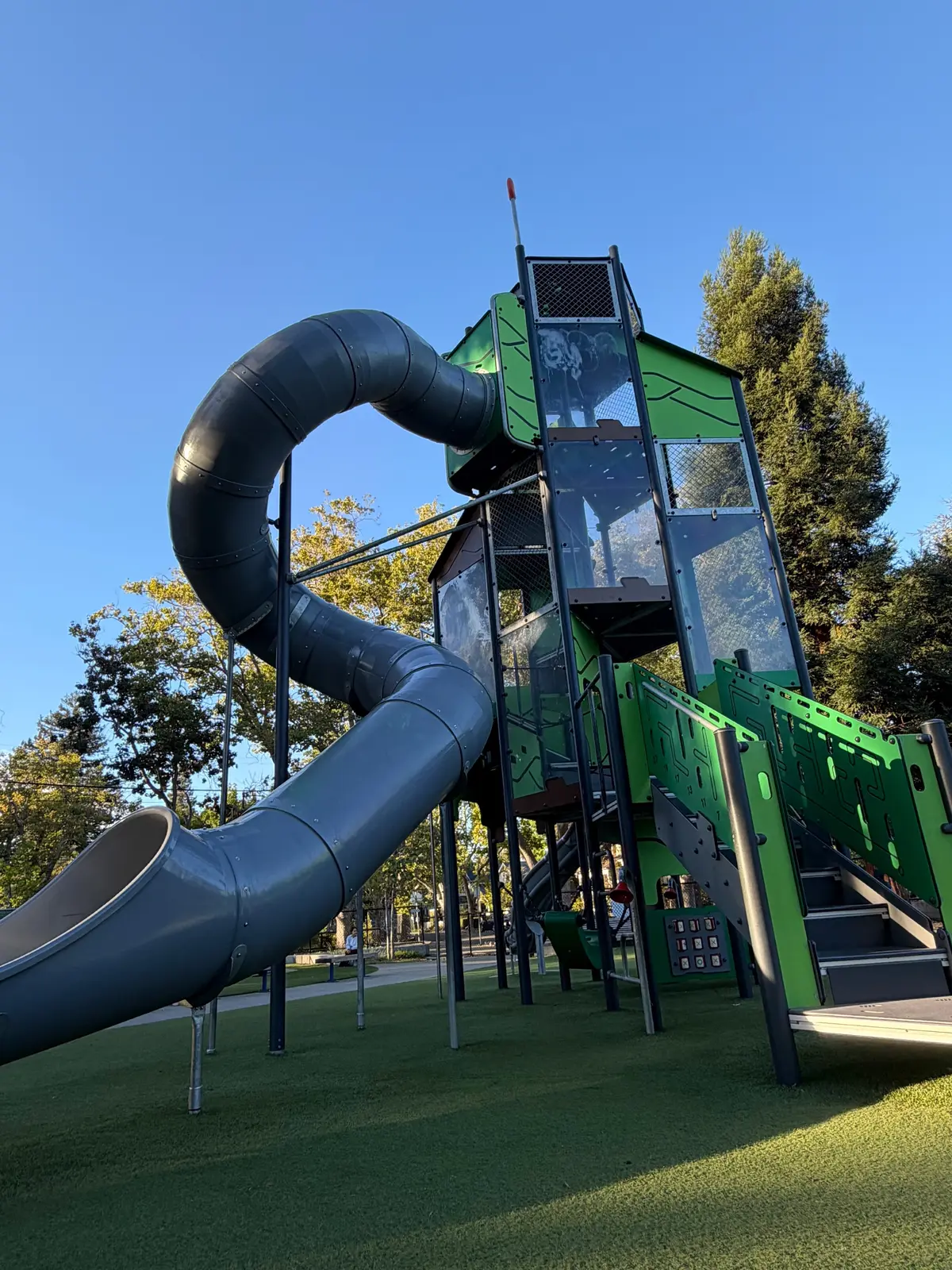 Tall big kid slide