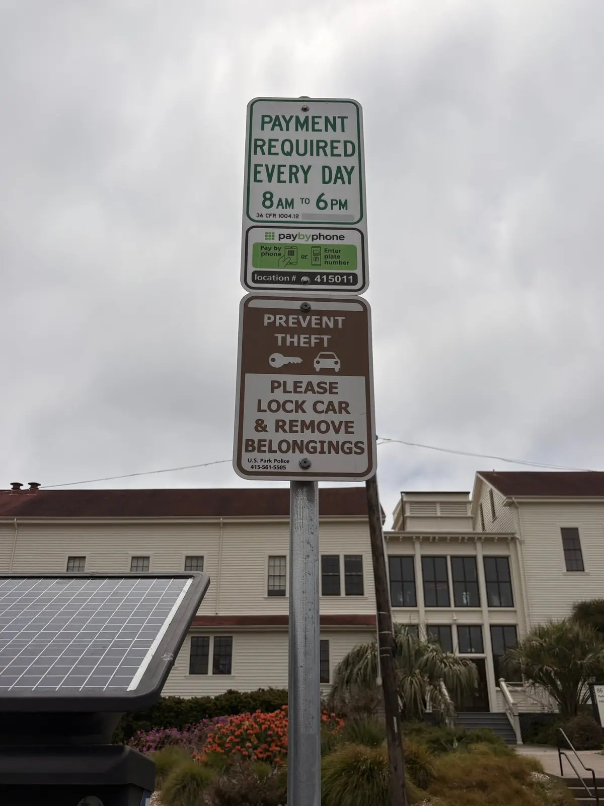 Parking hours at tunnel tops