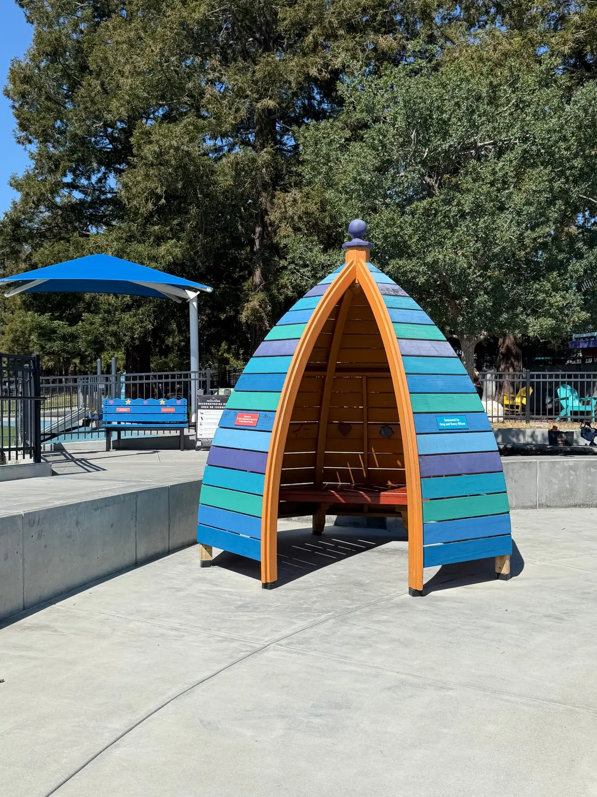 Quiet pods are located throughout the park