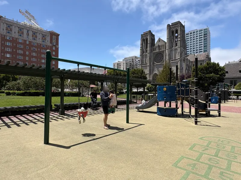 Swings and toddler area