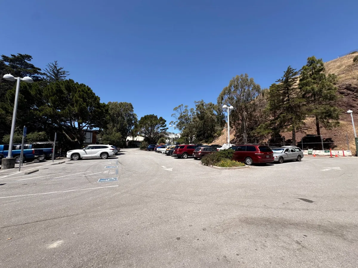 Parking lot fills up quickly on the weekends