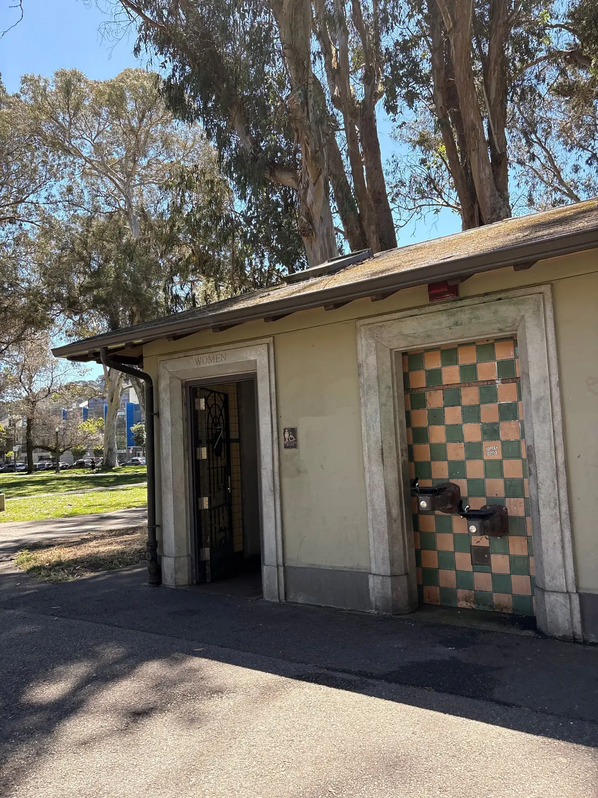 Bathroom is outside the gates and easily accessible