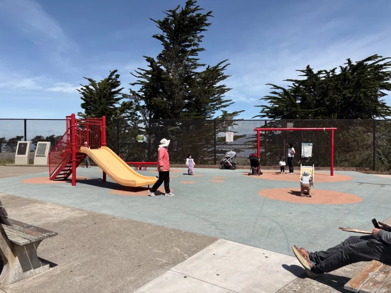 Small little playground on the corner here.