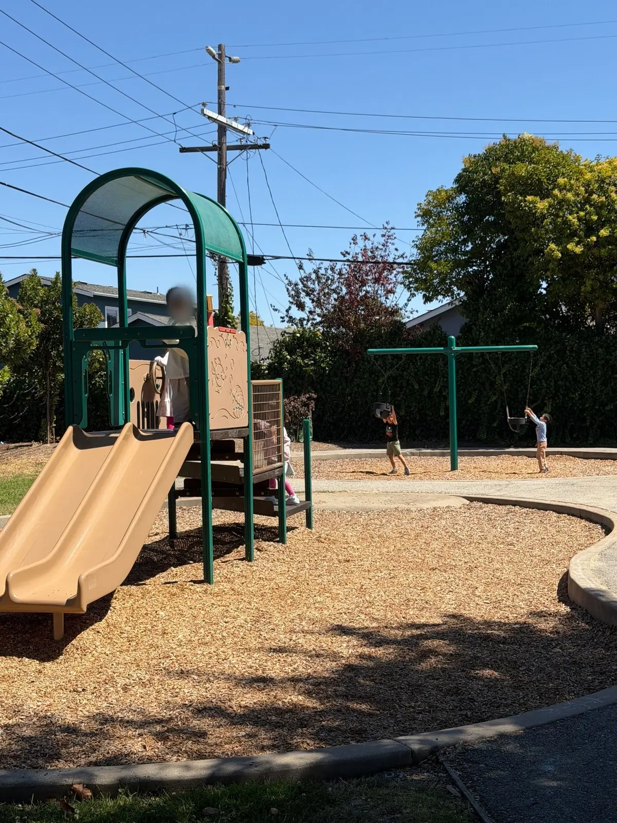 Toddler play structure is tiny