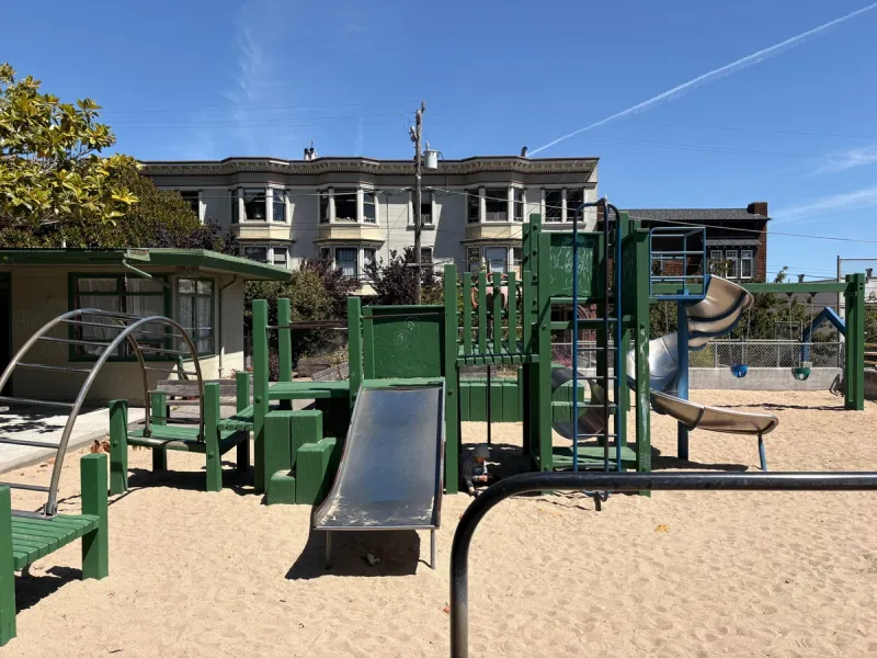 low, and medium slides in the toddler area