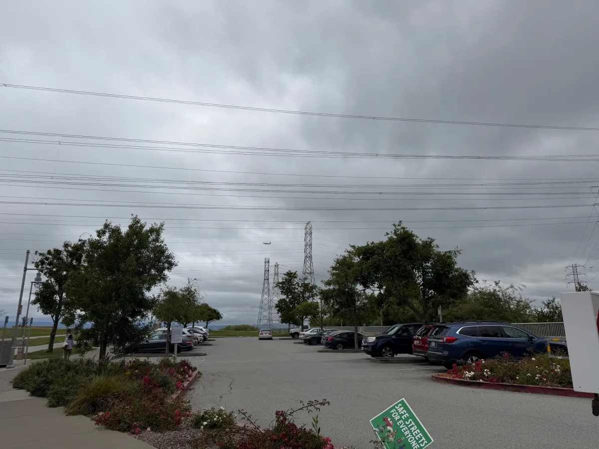 Large parking lot available