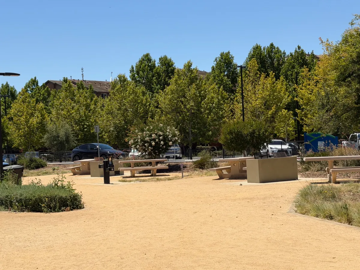 one of several picnic areas surrounding the baby playground