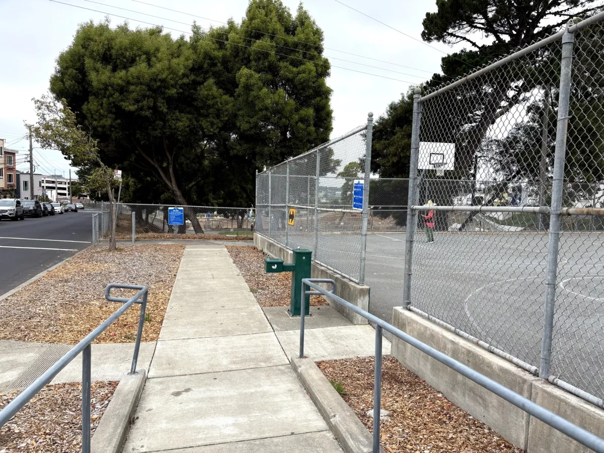 Entrance to the basketball field