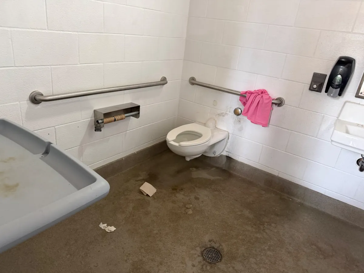 Bathrooms come with changing table