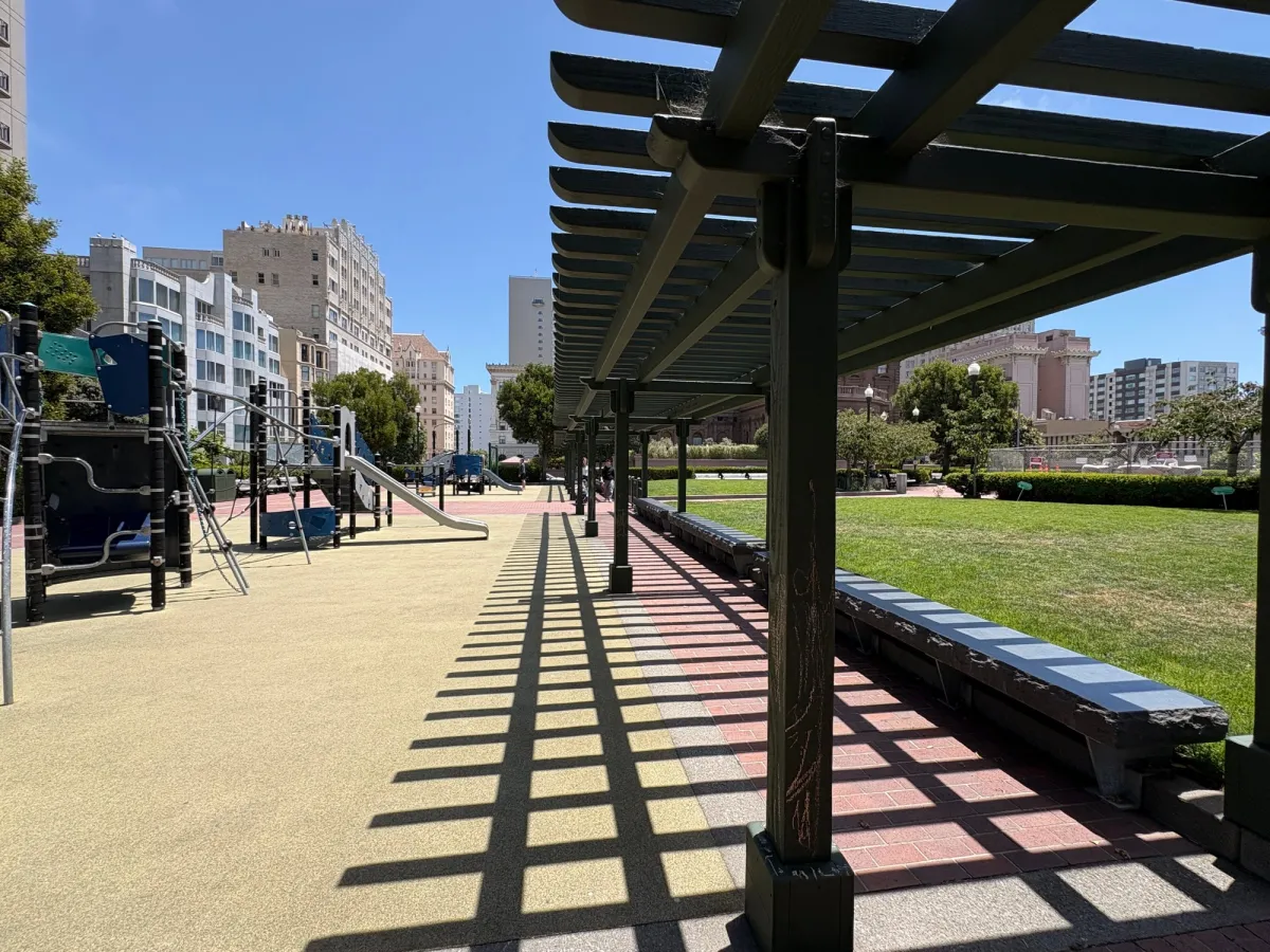 Shaded seating