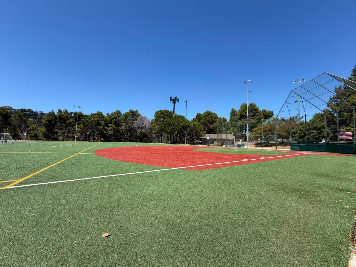 Well maintained baseball field
