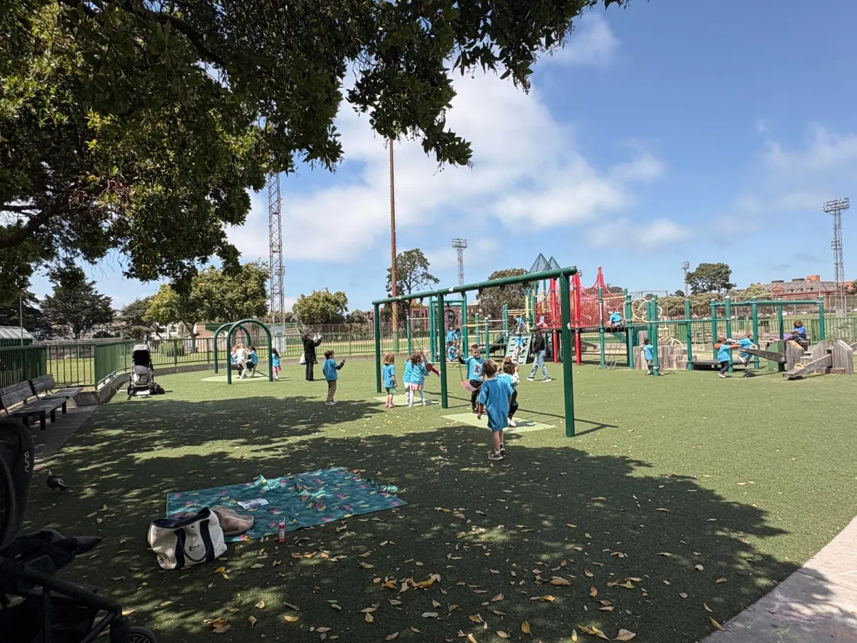 Various swings and teeter totters