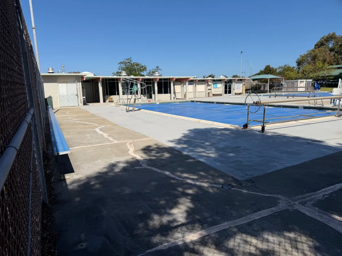 Outdoor swim center next door