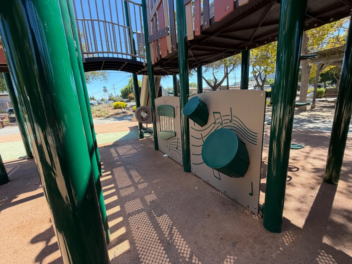 Music panels in both big kid and baby area