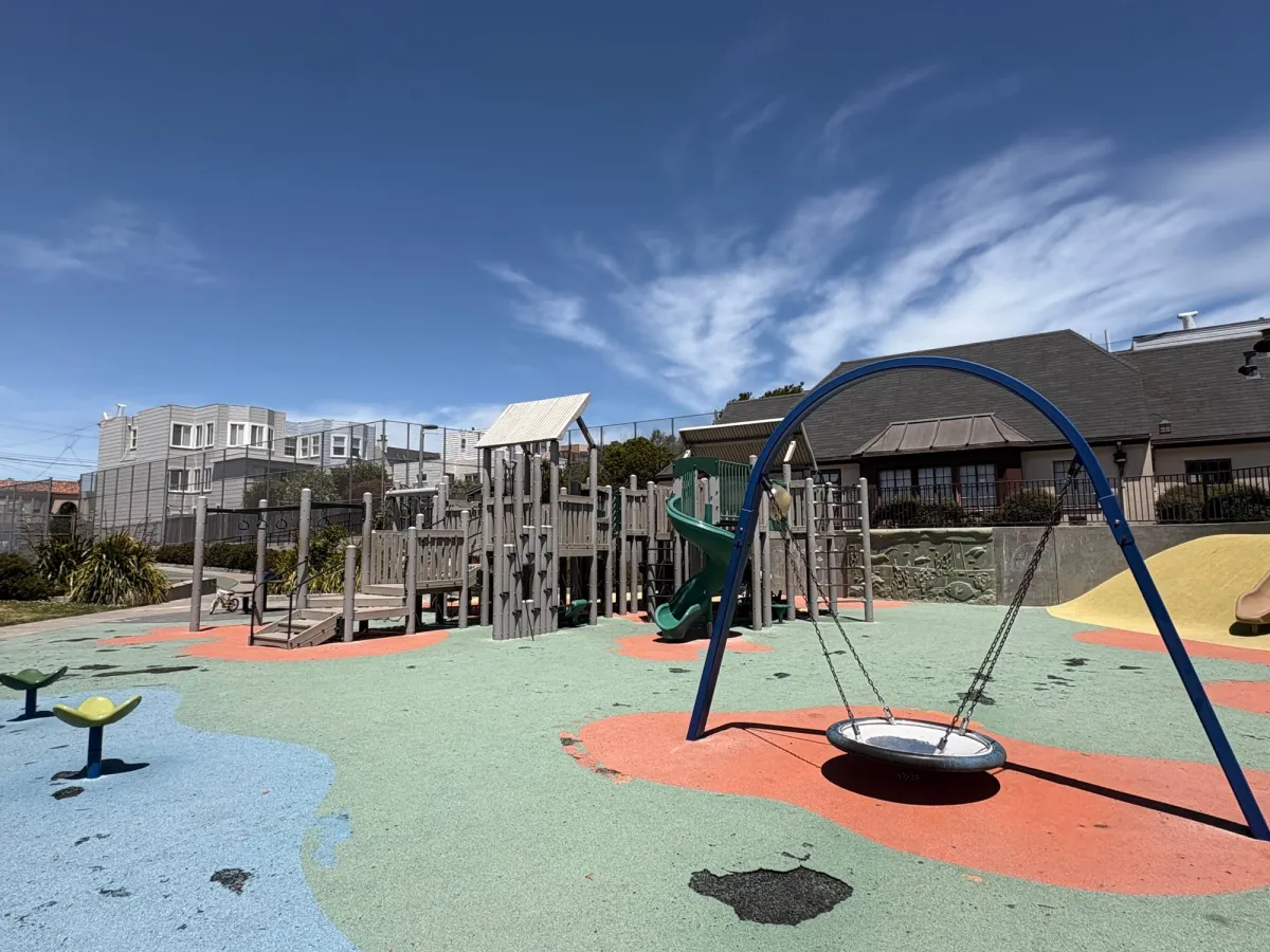 View from the far corner. Playground is big