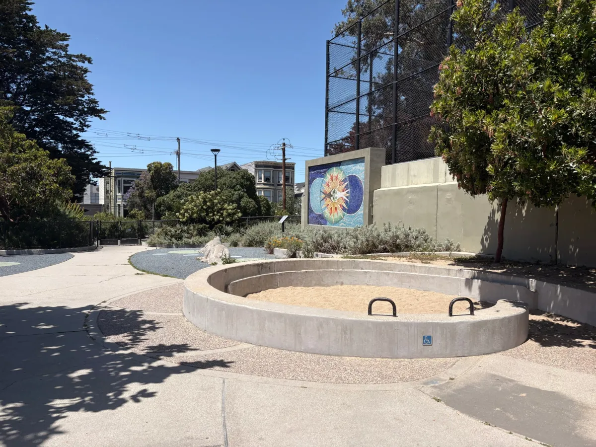 Sandpit that is wheelchair accessible
