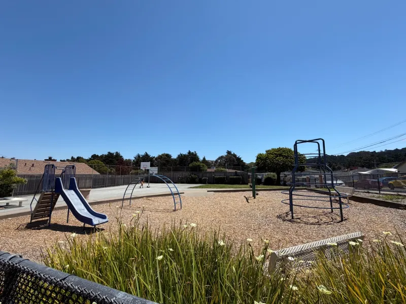 Playground consists of limited play equipment