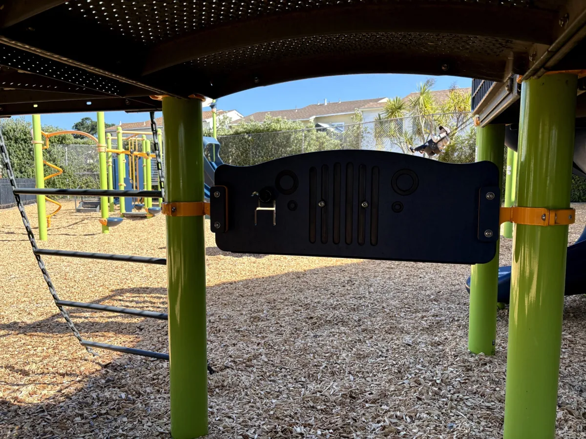 Under the playground