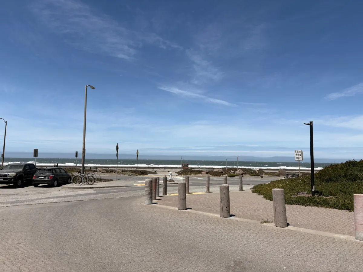 View from the cafe. Just across from ocean beach