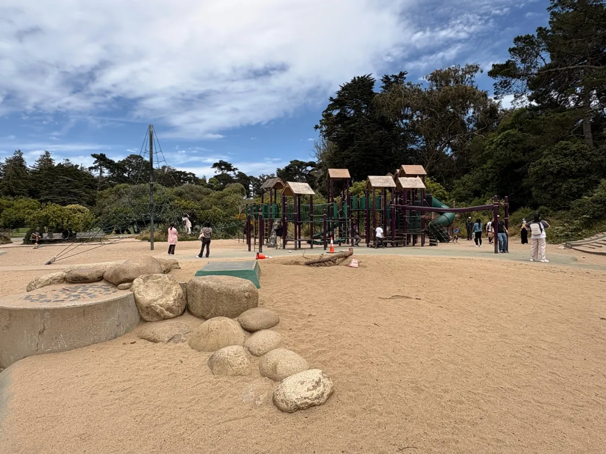 Some climbing rocks in the sand pits