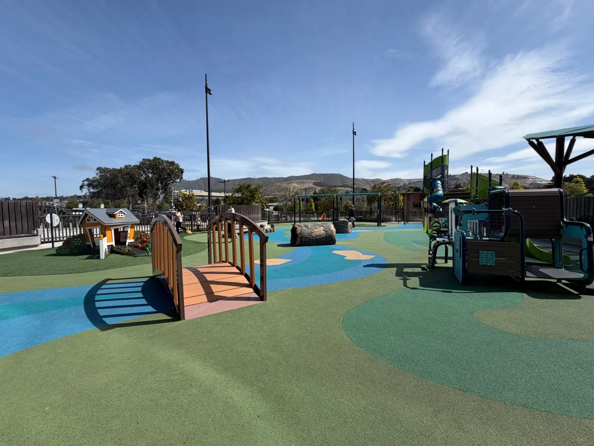 Widespread toddler play area with many activities available