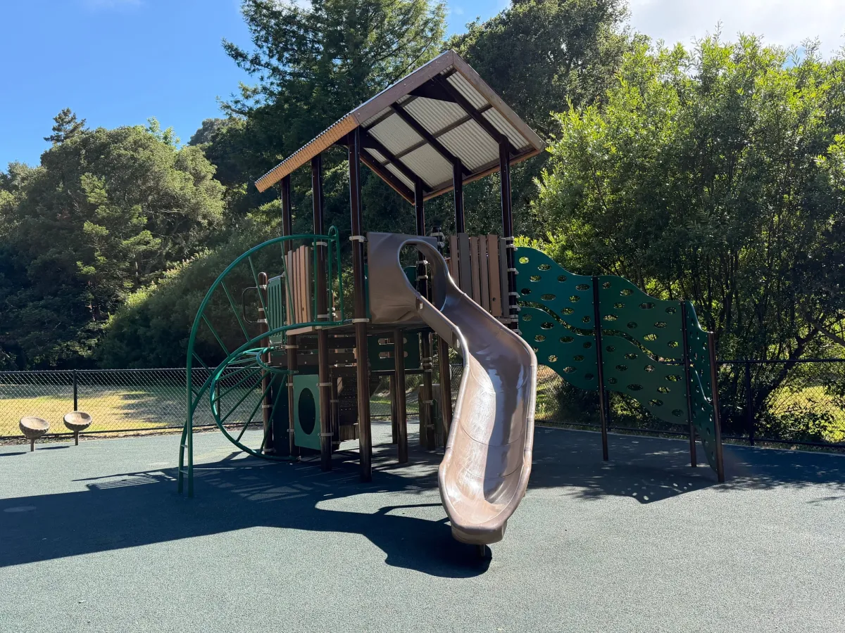 Slide view of De Anza playground