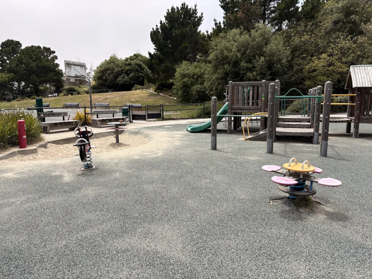 Seesaws, play gyms for littles, and the mini sand pit