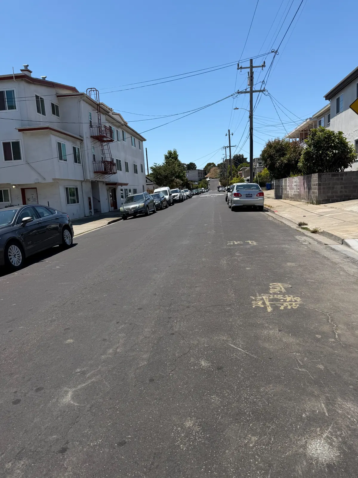 Difficult street parking, shared with residents of multifamily units.  