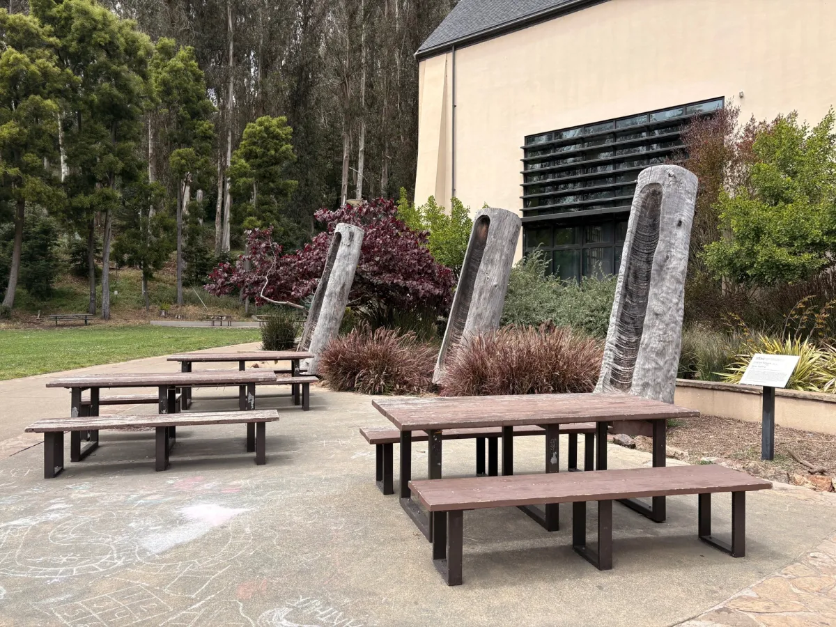 Picnic area along perimeter