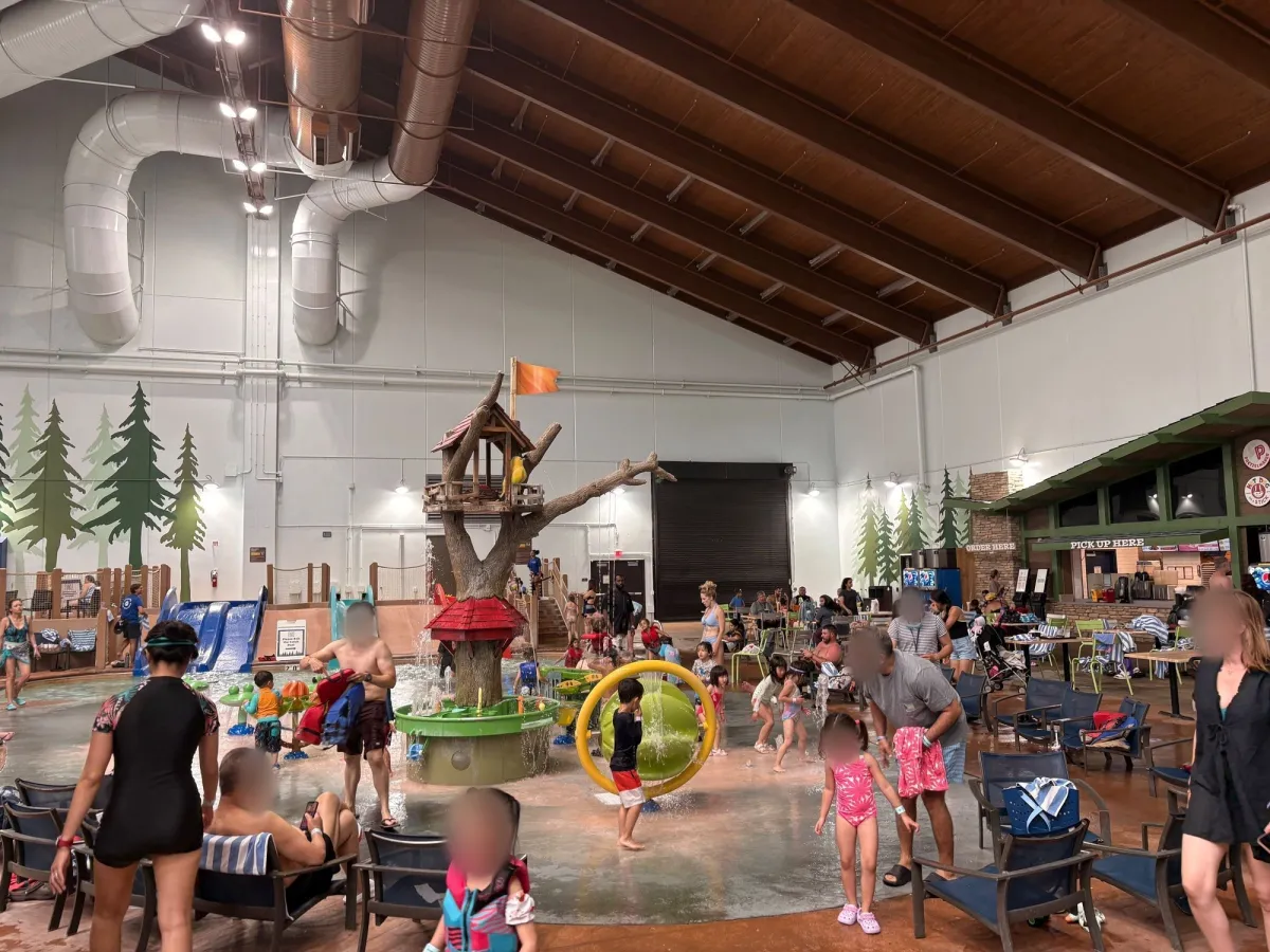 Kiddie area and kiddie slides 