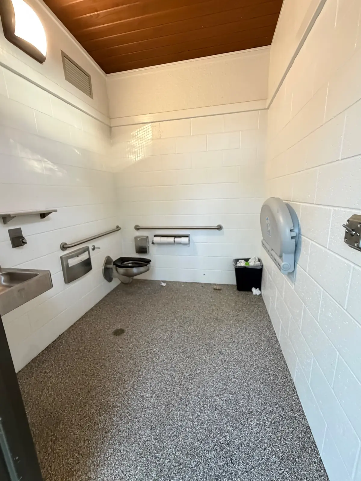 Bathroom with changing station
