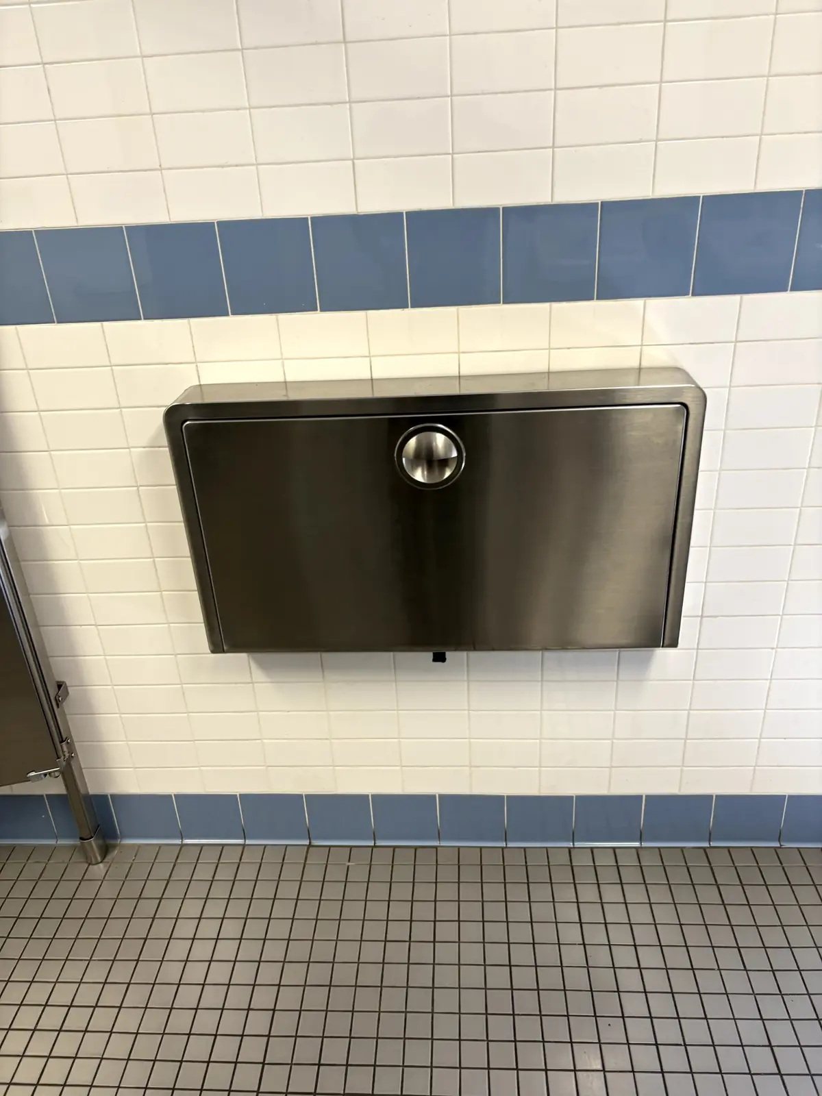 Changing table in the mens bathroom