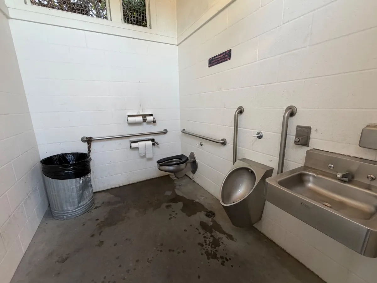 Restroom facilities do not have a changing table