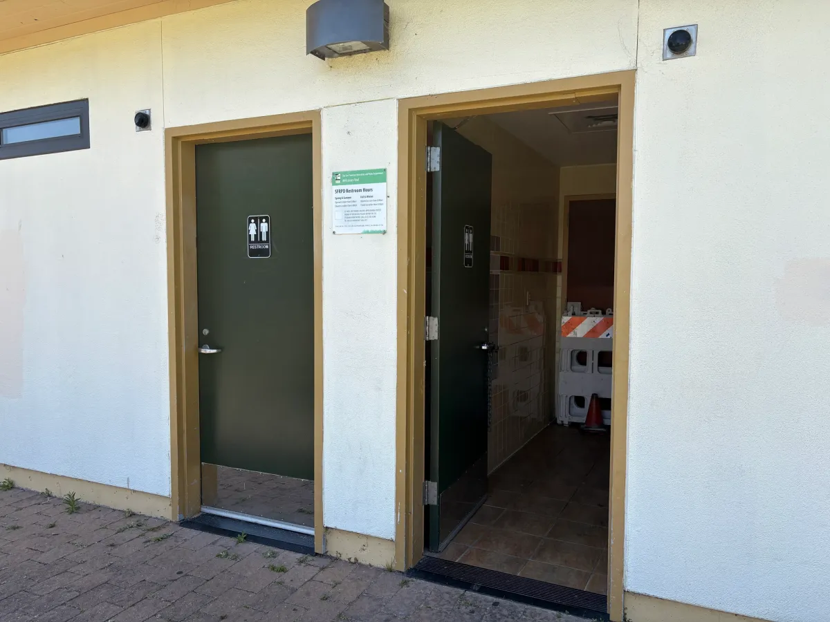 All gender bathrooms exterior