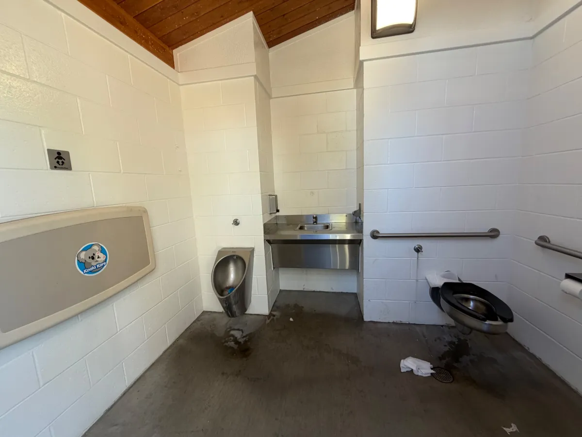 Restrooms come with changing tables
