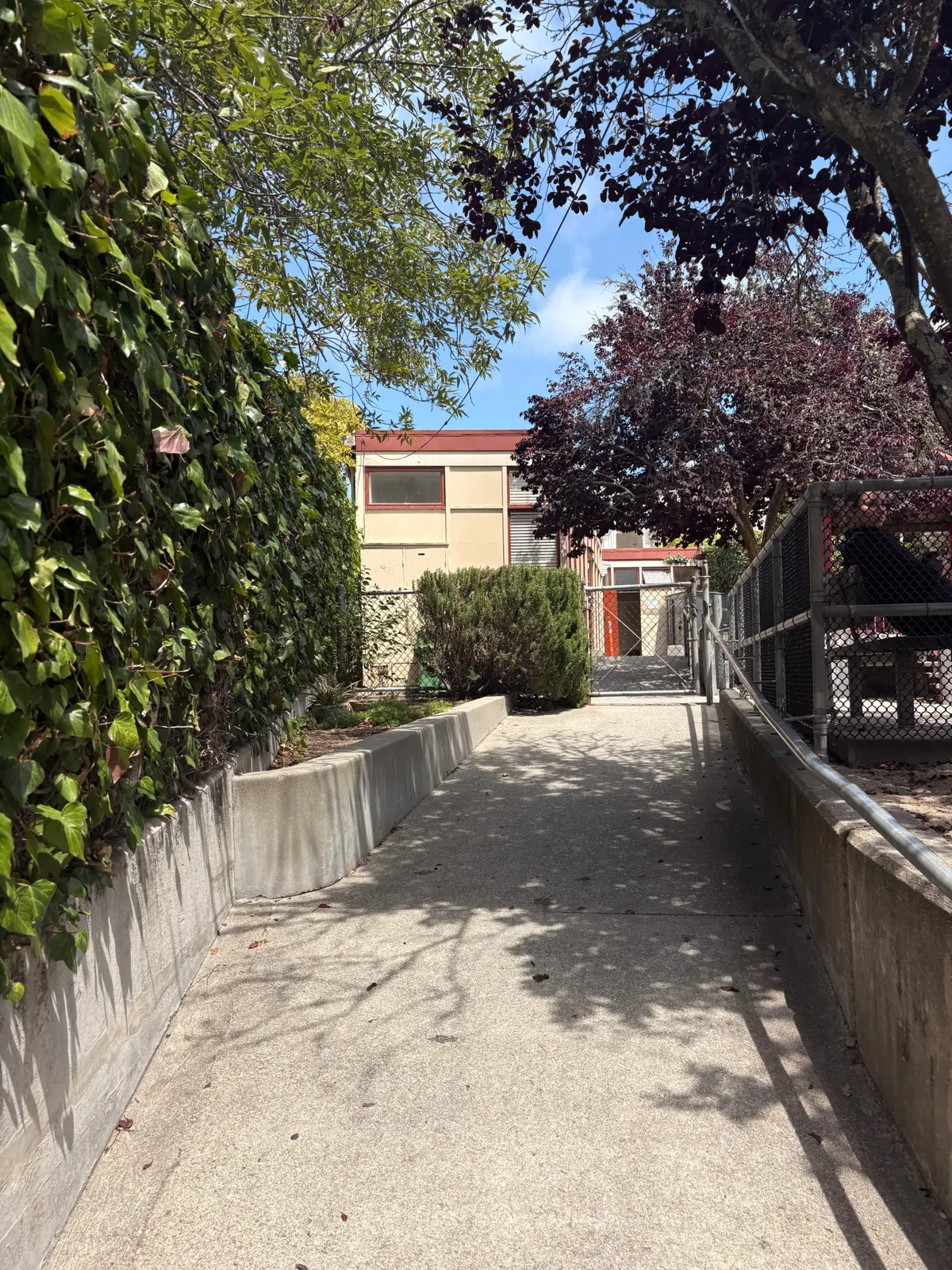 Entrance into the secluded park