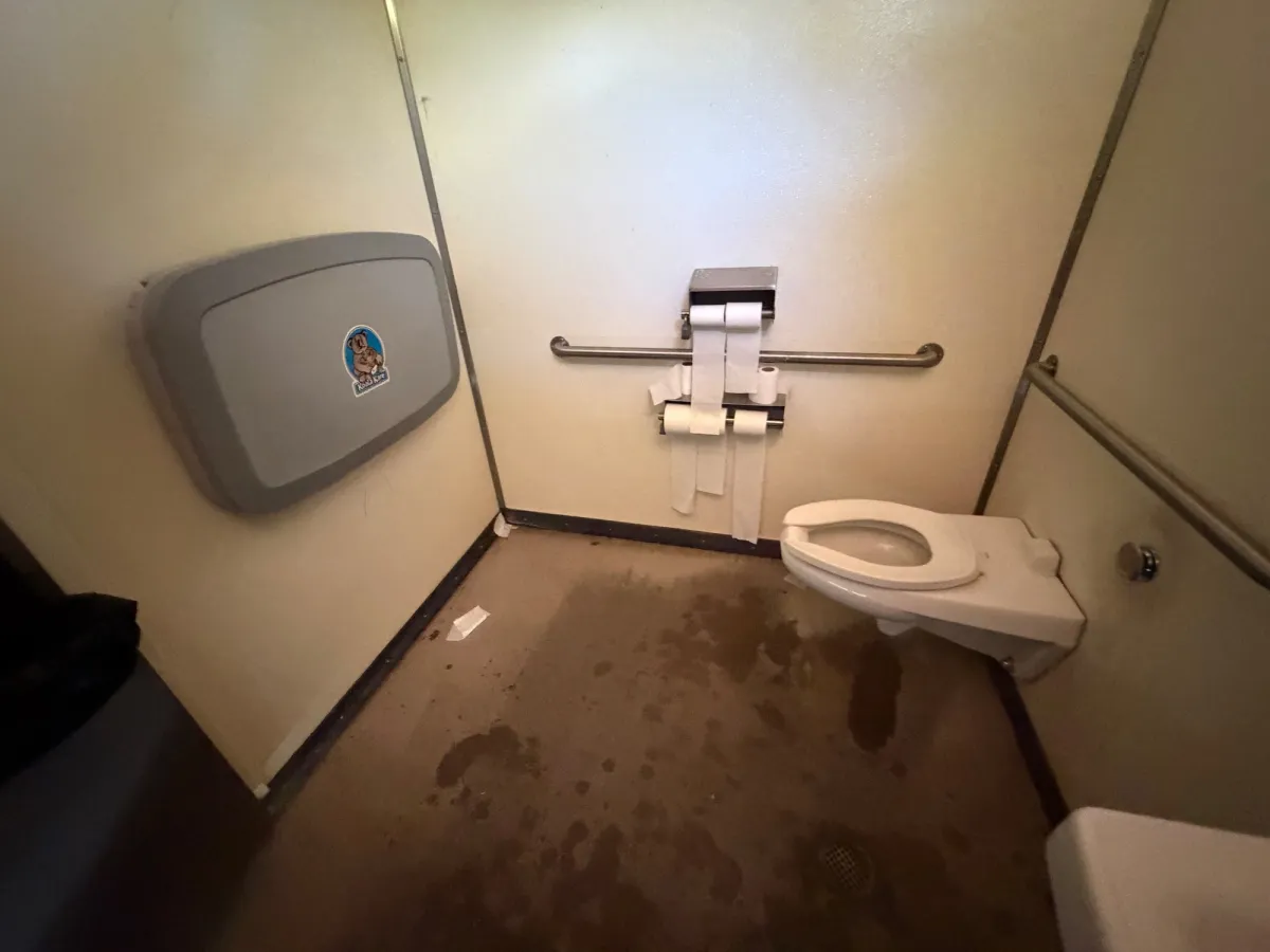 Bathrooms come with changing table