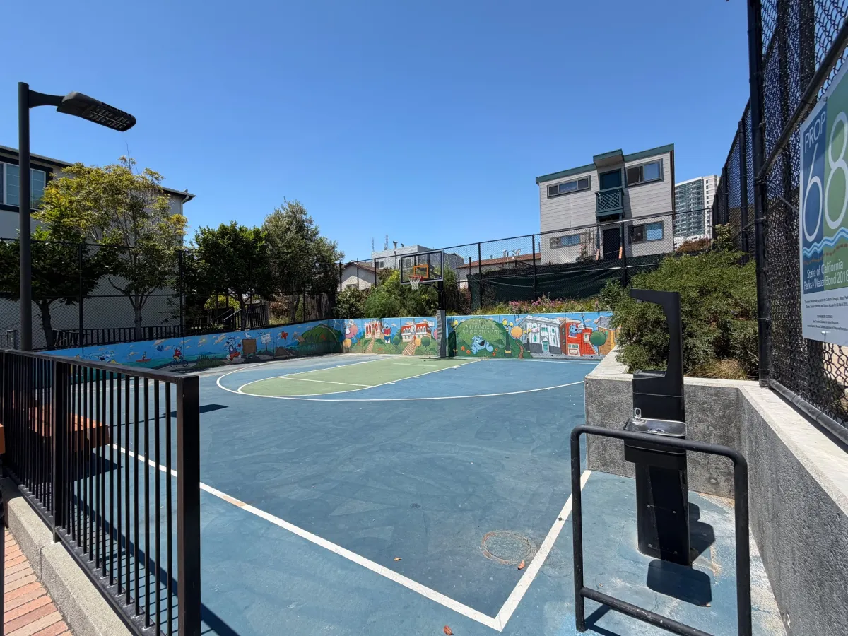 Half basketball court